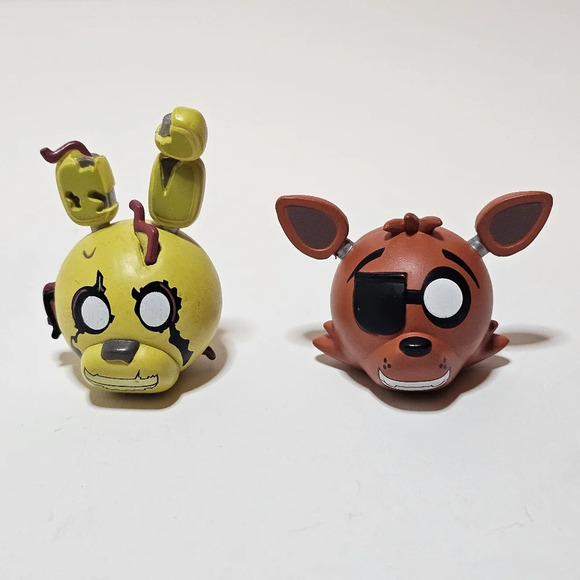 2016 Funko Five Nights At Freddy’s Springtrap Foxy Head Mymoji Head Figurines lo - Picture 1 of 8